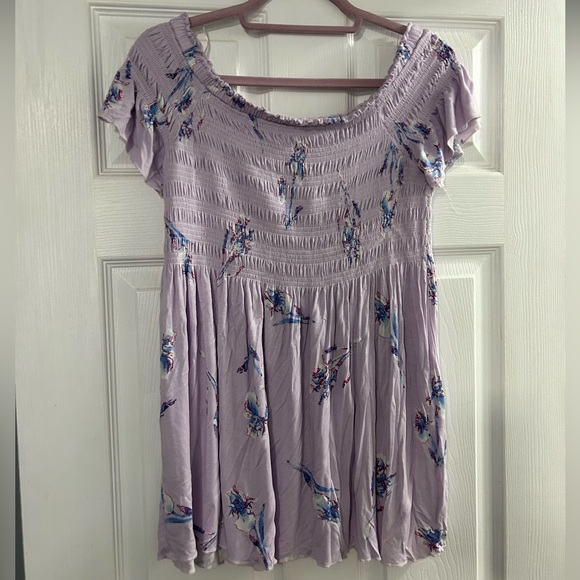 3 items for $30 A pea in the pod floral smocked babydoll shirt blouse maternity - Picture 8 of 10